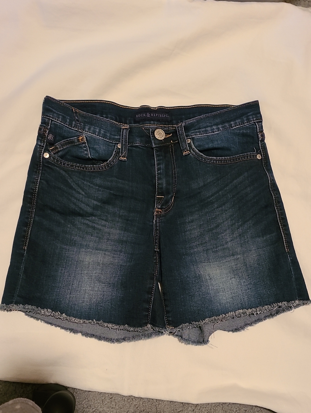 Rock & Republic Jean Shorts Size 6, Bumpershoot Blue